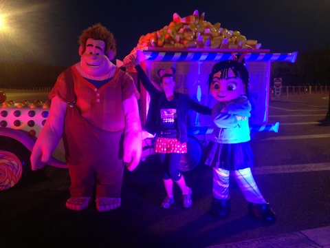 Hanging with Wreck-it Ralph and Vanellope!